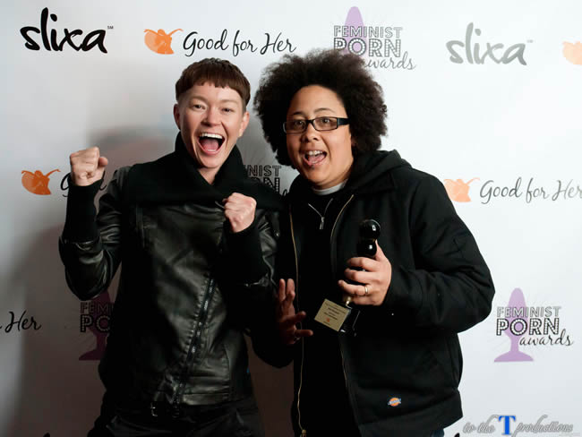Jiz Lee and Shine Louise Houston from Pink and White Productions at the 2014 Feminist Porn Awards